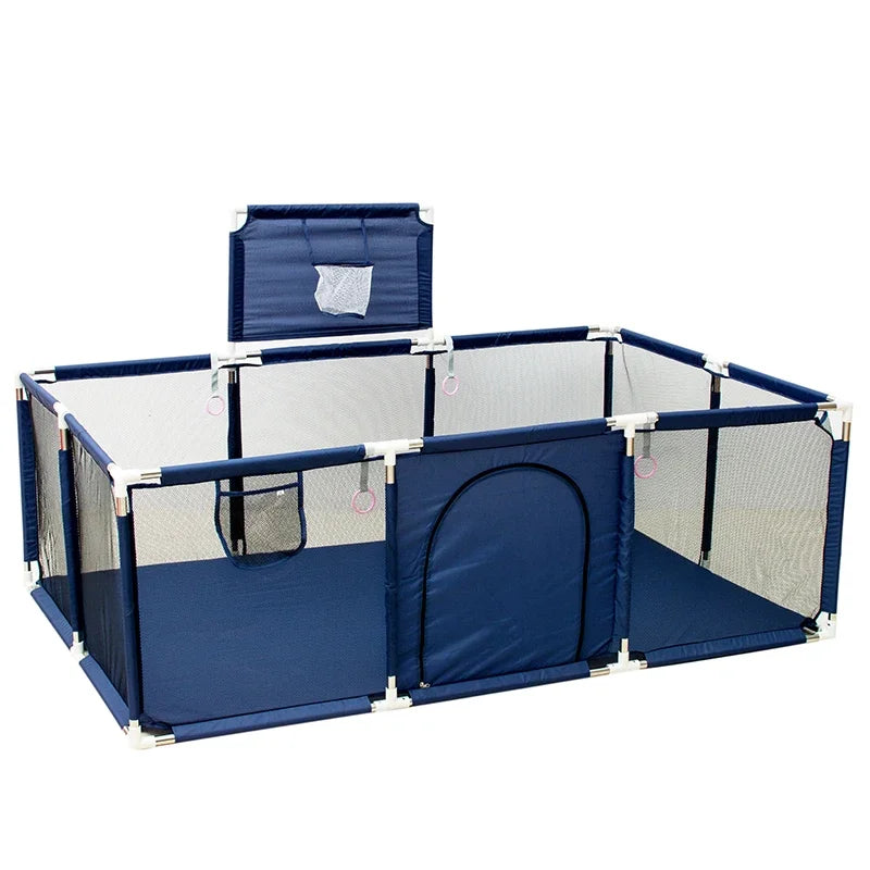 Large Baby Playpen 189 x 126 x 64 cm (74.4 x 49.6 x 25.2 in) Machine-Washable Play Yard Activity Fence Ball Pool for Child Safety