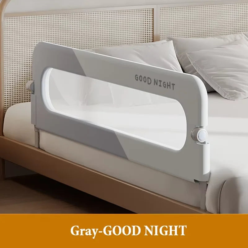 Invisible Collapsible Baby Bed Rail Guard – Foldable Anti-Fall Safety Barrier for Toddlers, Fits 150/180/200/220×70 cm (59/71/79/87×27.6 in)