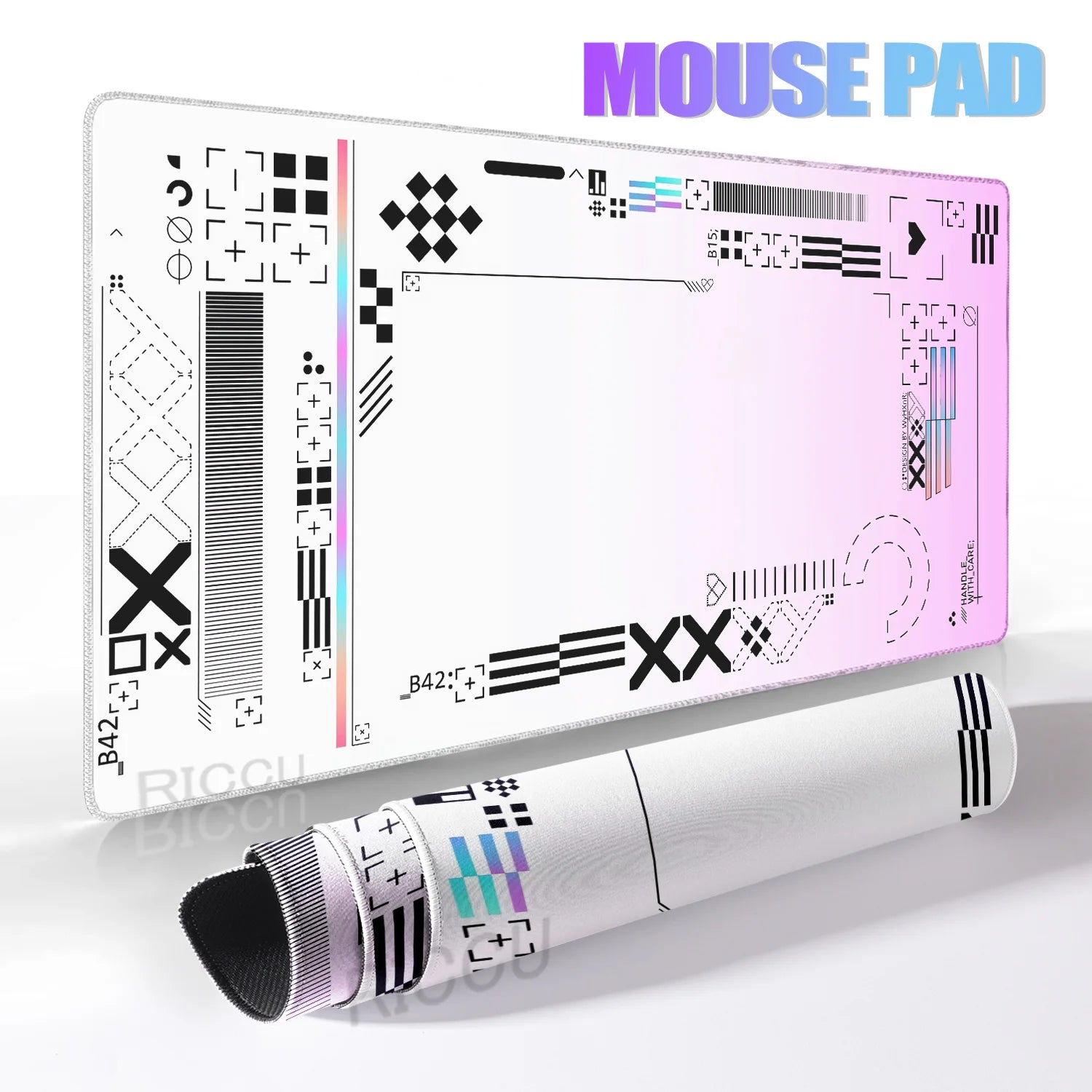 XXL Gaming Mouse Pad Desk Mat 40 x 90 cm (15.7 x 35.4 in) Rubber Anti-Slip Extended Mousepad for Keyboard & PC