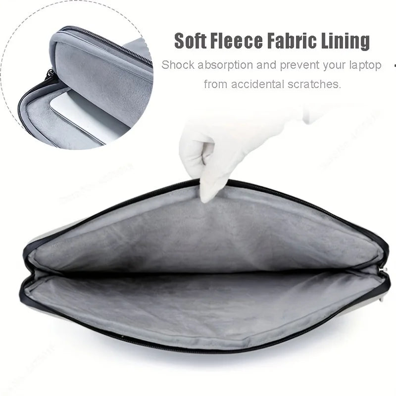 PU Leather Laptop Sleeve – Slim Protective Case for 11-inch/13-inch/14-inch/15-inch Laptops (28/33/36/38 cm)