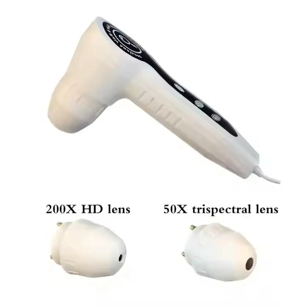 10-Inch (25.4 cm) LCD Scalp & Hair Analyzer Microscope 50X/200X Digital Skin and Follicle Detector