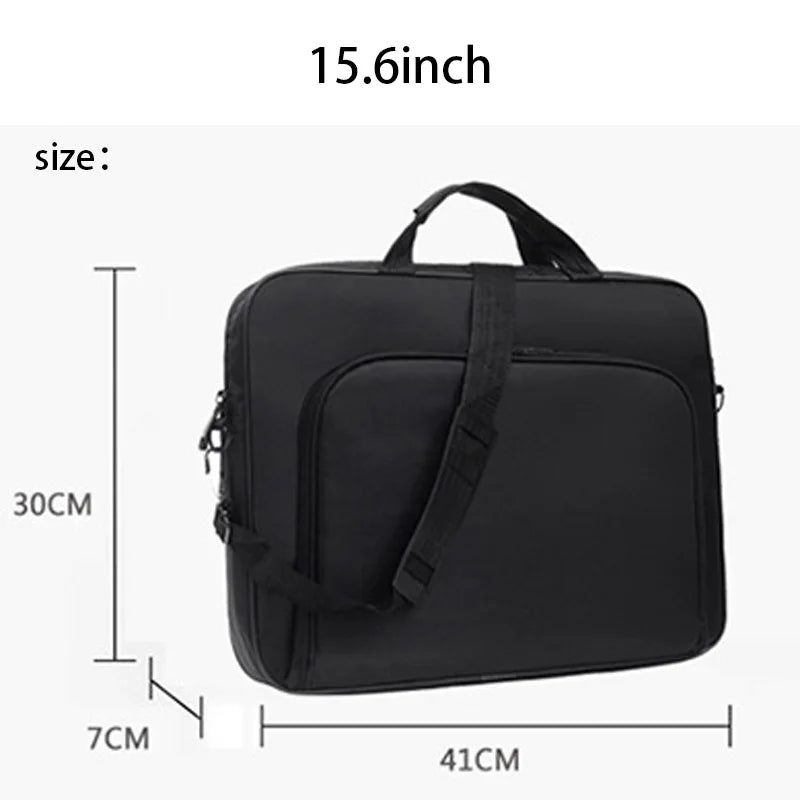 15.6-inch / 17-inch (41×30×7 cm / 45×34×7 cm) Nylon Laptop Briefcase – Large Capacity Handheld, Shoulder & Crossbody Messenger Bag