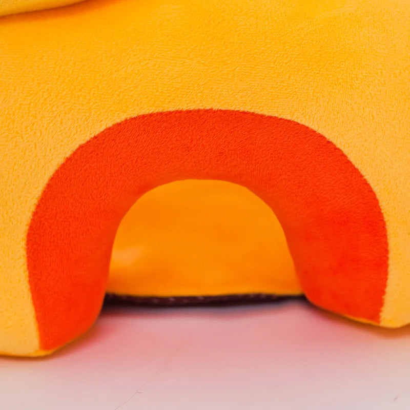 Plush Cartoon Baby Seat Cover (Cover Only) — Infant Sofa Support for Learn-to-Sit Toddlers, 21.7 x 21.7 x 15.7 in (55 x 55 x 40 cm), Washable