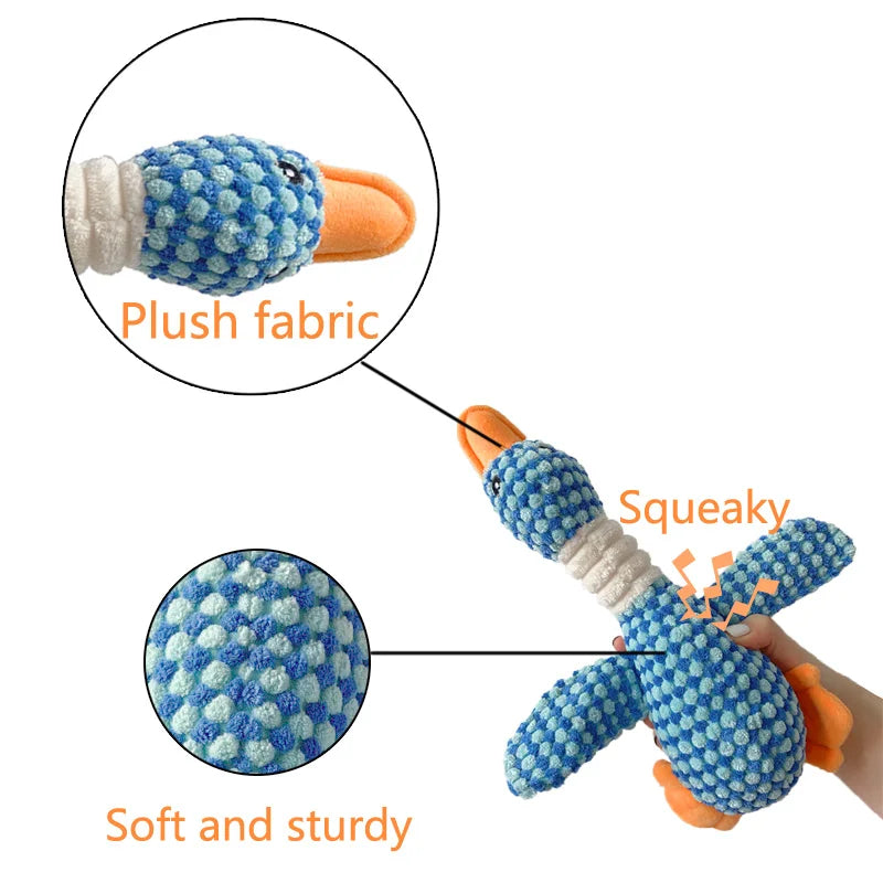 Plush Duck Squeak Dog Toy – Dental Chew for Puppies & Dogs (Small, Medium, Large)