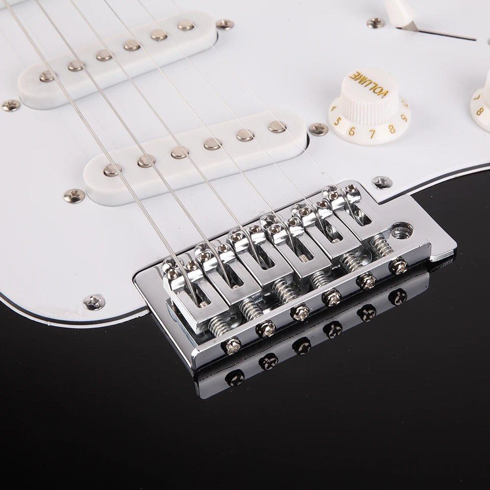 Rosewood Fingerboard Electric Guitar - 25.5" (648 mm) Scale, 22 Frets - Black/White