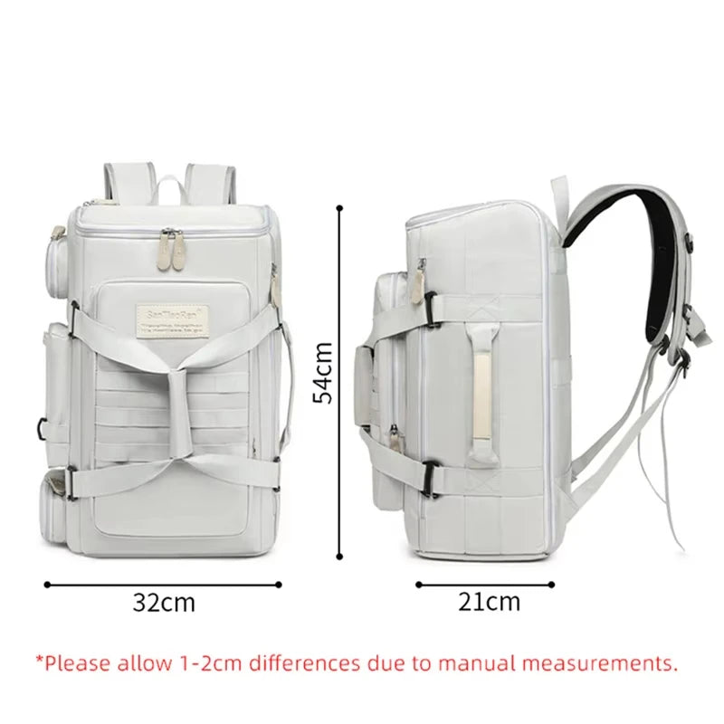 Large Capacity Sports Backpack with Wet/Dry Separation - Travel Gym Bag for Yoga, Fitness & Fishing (32 x 21 x 54 cm / 12.6 x 8.3 x 21.3 in)