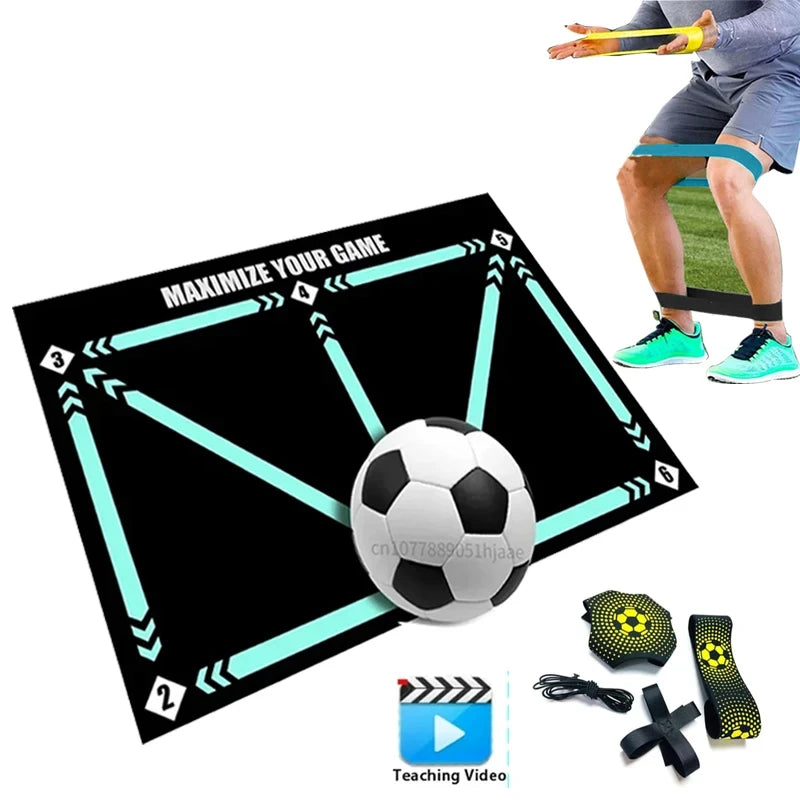 Football Training Mat 90 x 60 cm (35.4 x 23.6 in) Non-Slip Foldable Dribble Practice Mat for Kids & Adults Indoor Outdoor