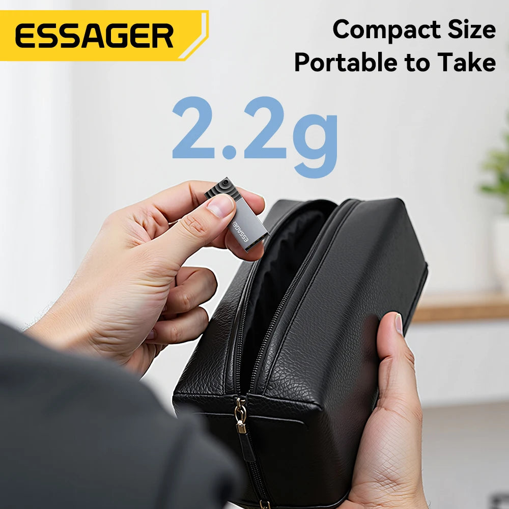 2-in-1 Mini USB-C & USB 2.0 Micro SD/TF Memory Card Reader Adapter, Portable Plug-and-Play for iPhone, Huawei, MacBook, iPad