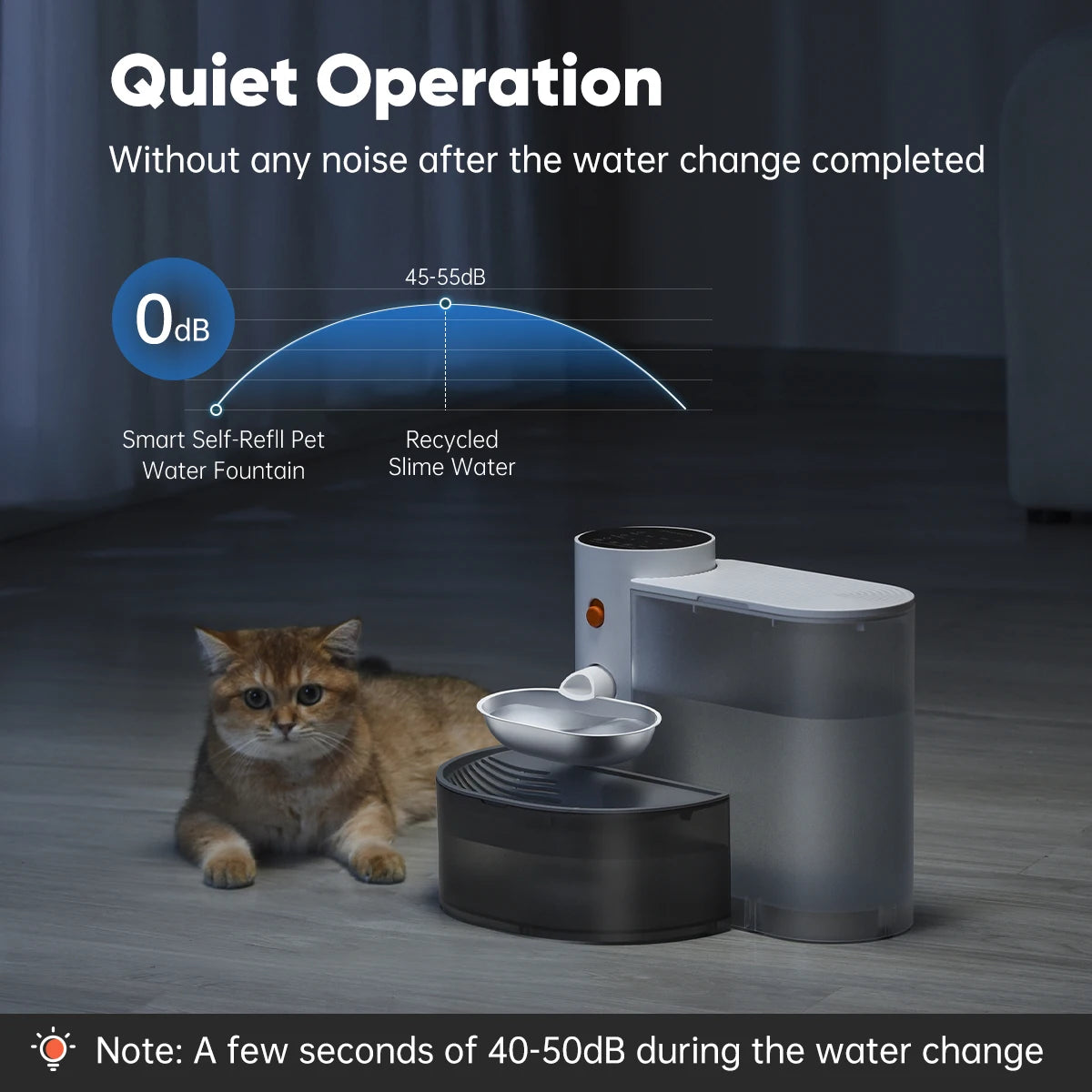 Automatic Stainless Steel Pet Water Fountain 3L Rechargeable Wireless Drinking Bowl for Cats & Small Dogs
