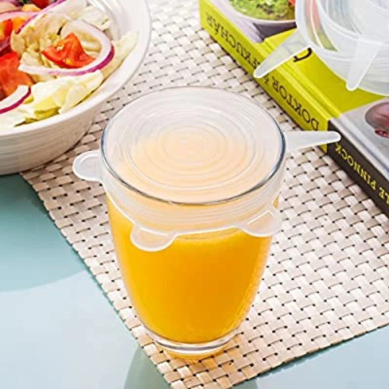 12-Pack Small Silicone Stretch Lids 2.5–3.5 in (6.5–9 cm) BPA-Free Reusable Seal Covers for Mason Jars, Cans & Mugs