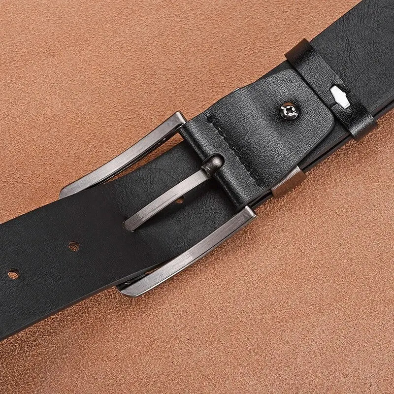 Men's PU Leather Belt with Metal Buckle 1.5 in (3.8 cm) Casual & Business Jeans Belt