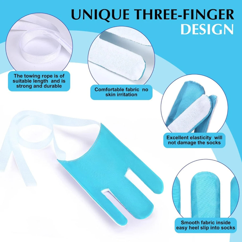 No-Bend Sock Aid Dressing Tool - Easy On/Off Sock Helper for Pregnant Women & Mobility Support, Green