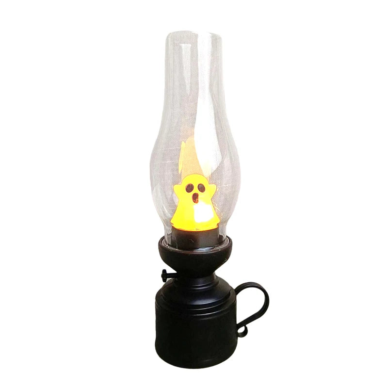 Calcifer Flameless LED Night Light Cartoon Kerosene Lamp Retro Decorative Bedside Candle