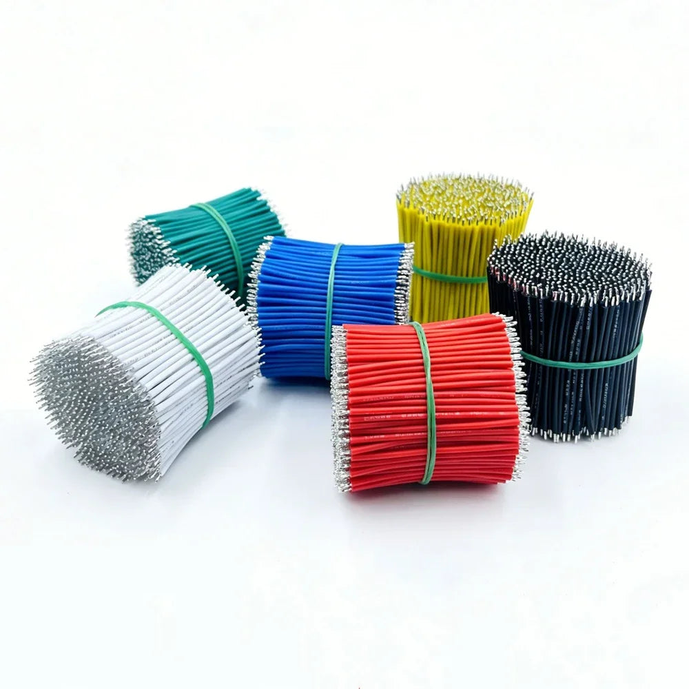 120-Pack 24AWG 8cm (3.15 in) Tin-Plated Jumper Wires for Breadboard PCB Soldering 6-Color Set
