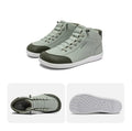Mid-Top Barefoot Ankle Boots Wide-Toe Zero-Drop Non-Slip Artificial Leather Shoes