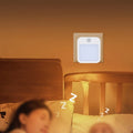 Motion Sensor LED Night Light with EU Plug – Plug-In Bedside & Kids Night Lamp, Warm/White Light