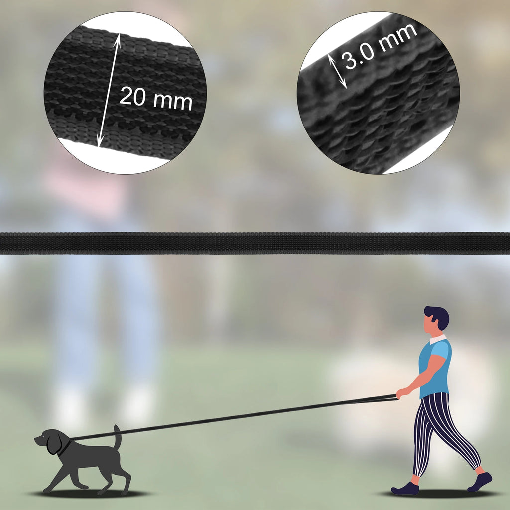 Dual-Color Dog Leash – Durable Fiber Training Lead, Multiple Lengths 1.5m/2m/3m/5m/10m/15m (4.9–49.2 ft)