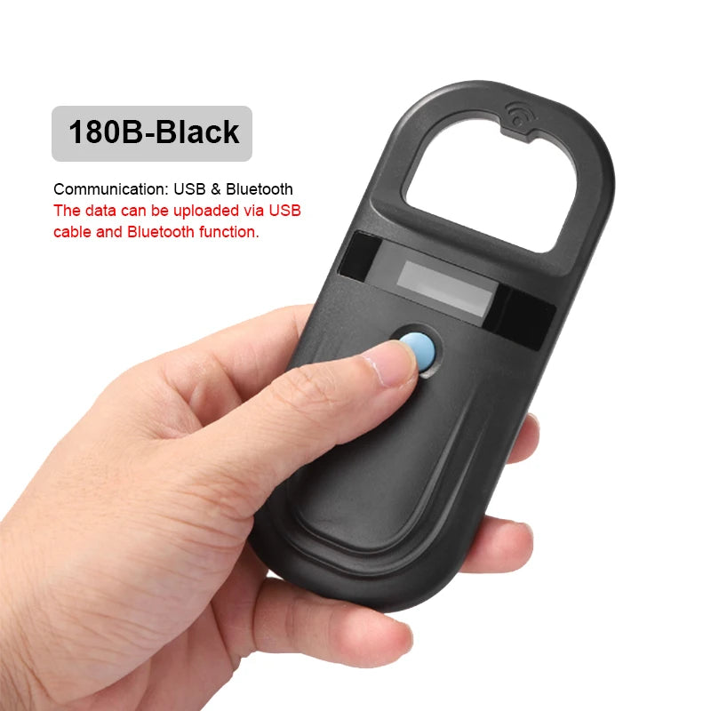 Portable Animal RFID Microchip Scanner 134.2 kHz & 125 kHz USB Bluetooth FDX-B EMID Pet Cat Dog Tag Reader