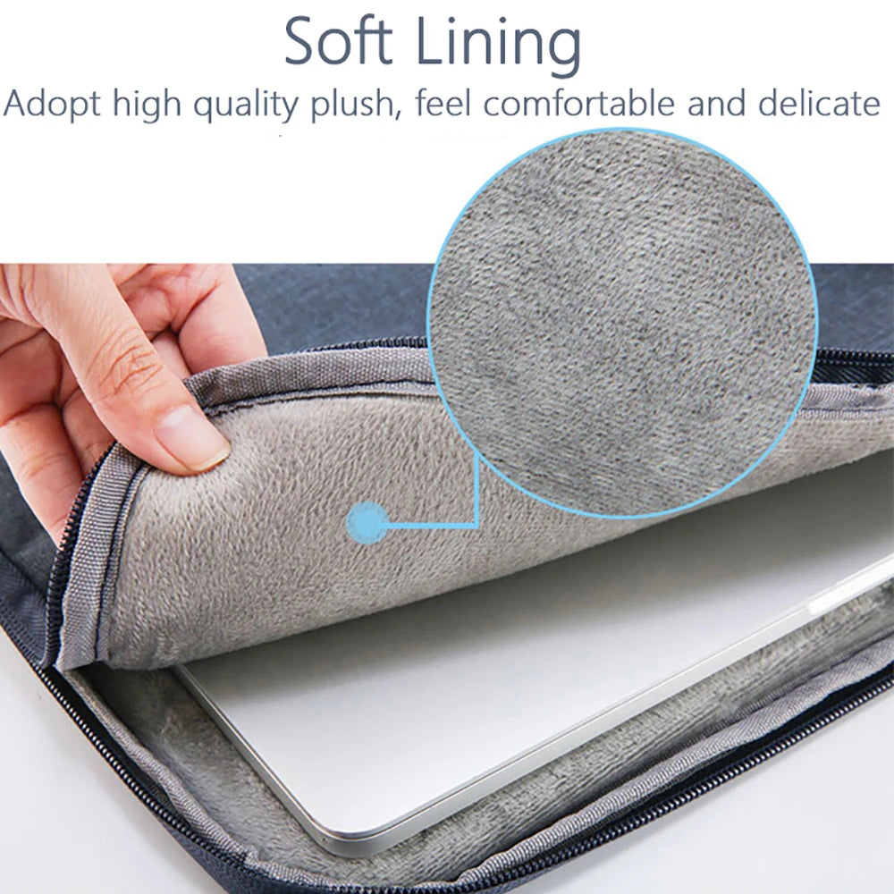 Waterproof Padded Laptop Sleeve with Handle — Fits 11–16 Inch Laptops