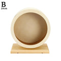 Wooden Hamster Running Wheel - Silent Cork-Pad Pet Exercise Wheel (15cm/5.9in, 20.5cm/7.9in, 25cm/9.8in)
