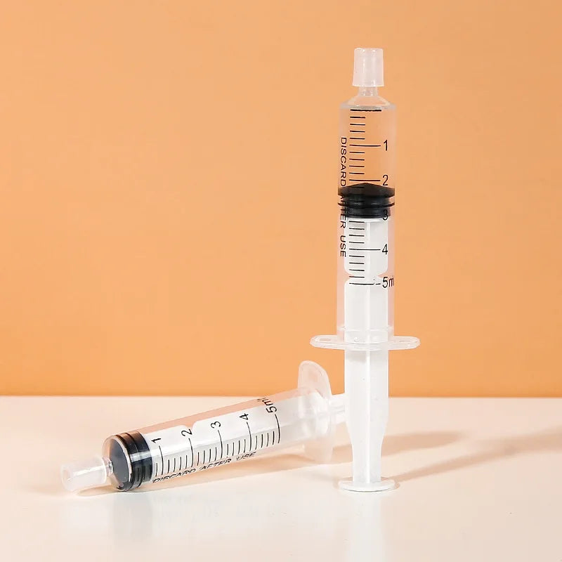 10-Pack Disposable Plastic Syringes No Needle 5ml/10ml/20ml Liquid Measuring for Lab & Small Pet Feeding
