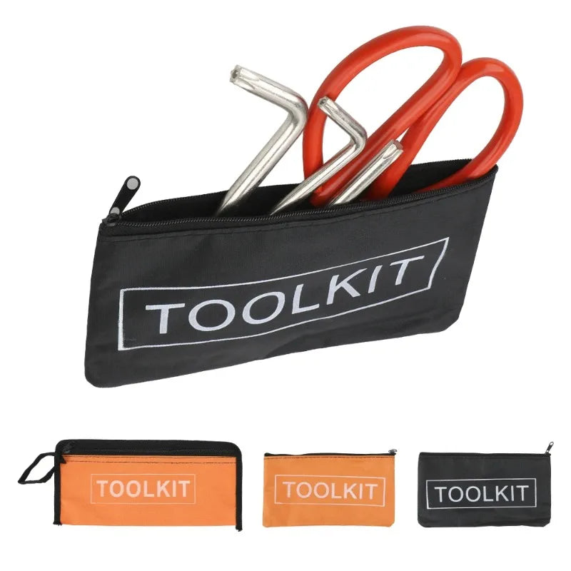 Waterproof Oxford Zipper Tool Bag - Portable Multi-Function Organizer (7.7 x 11 in / 19.5 x 28 cm)