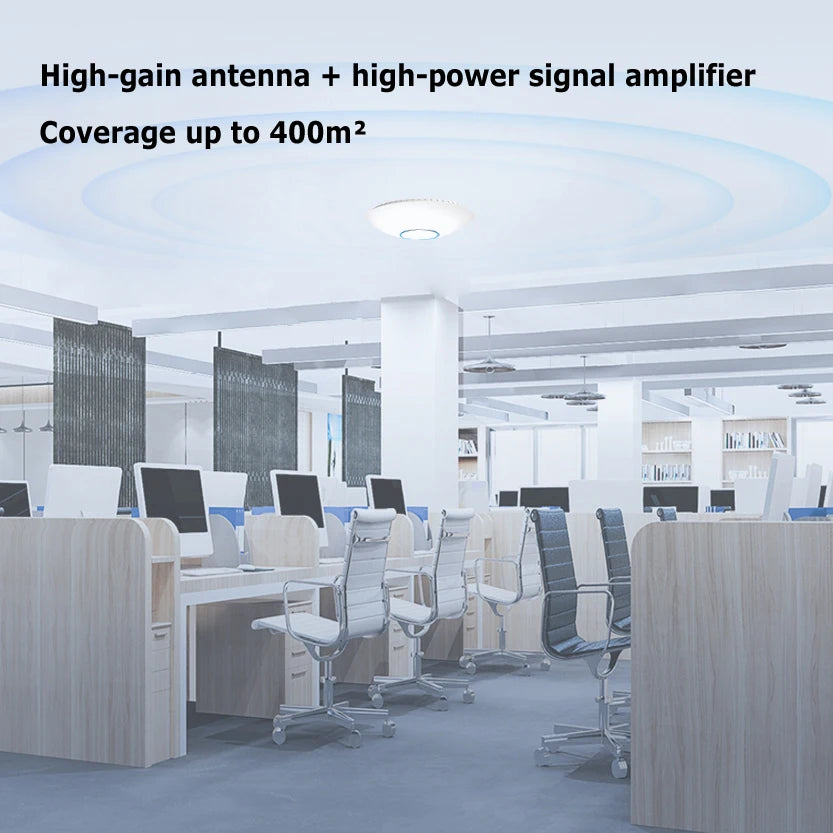WiFi 6 AX1500 Ceiling Access Point – Dual-Band PoE Gigabit Wireless AP 1500Mbps Signal Extender