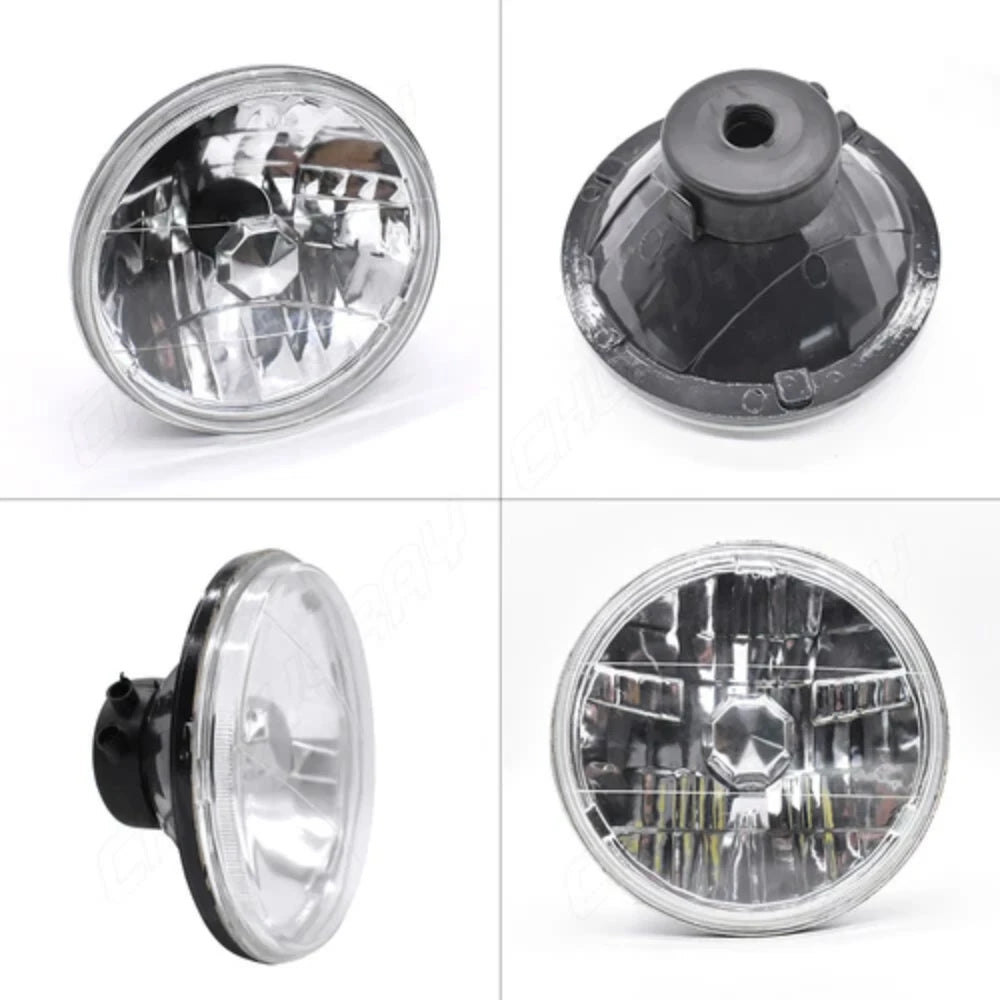 7-Inch (178 mm) Round LED Headlight Pair - 12V H4 6500K 20,000 lm Plug and Play
