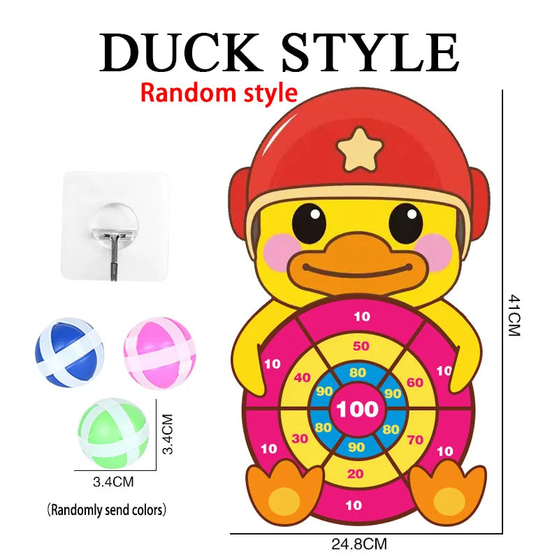Montessori Sticky Ball Dart Board Target Game - Indoor & Outdoor Kids Toy, Party & Classroom Game