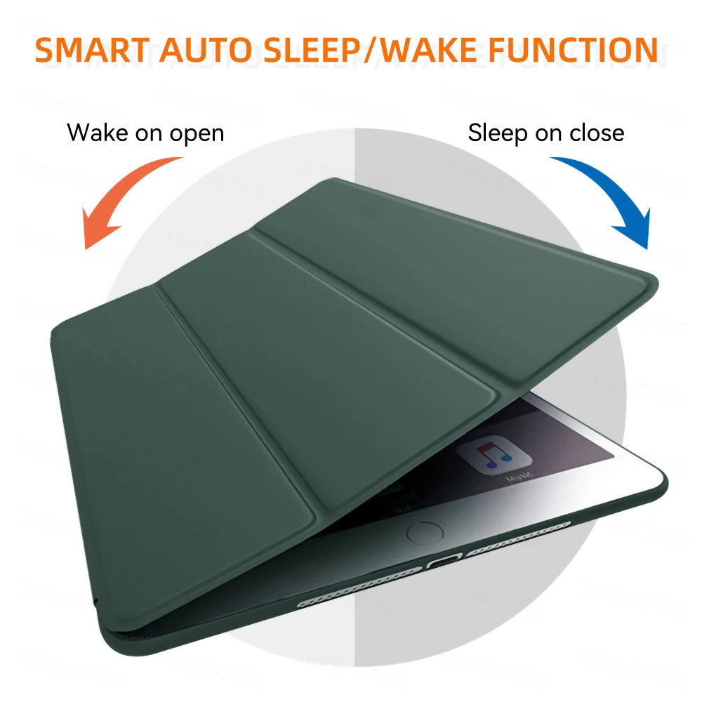 Silicone Tablet Case with Auto Sleep/Wake – Soft TPU Honeycomb Back, Two-Angle Stand – Fits 9.7" (24.6 cm), 10.2" (25.9 cm), 10.9" (27.7 cm) & 11" (27.9 cm)