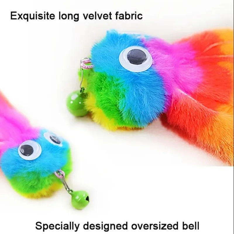 Interactive Sound Octopus Cat Toy Mint Plush with 1.5 ft (45 cm) Adjustable Elastic Rope