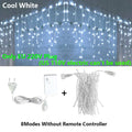 40 m (131 ft) LED Curtain Icicle String Fairy Lights with Remote – Waterproof Outdoor & Indoor Christmas Wedding Party Decor