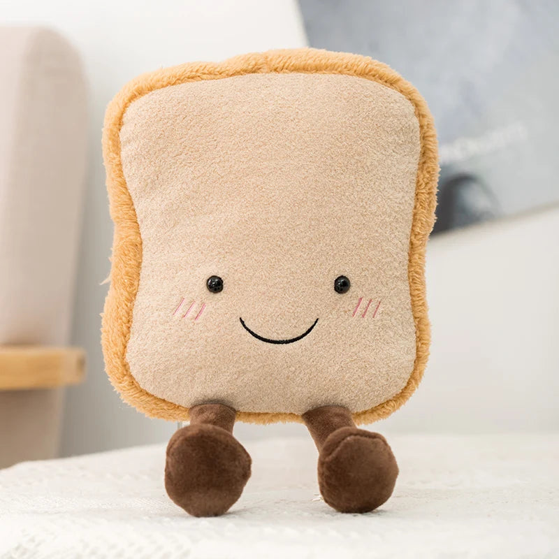 Cartoon Egg and Toast Plush Pillow Breakfast Stuffed Doll Cute Food Plush Gift