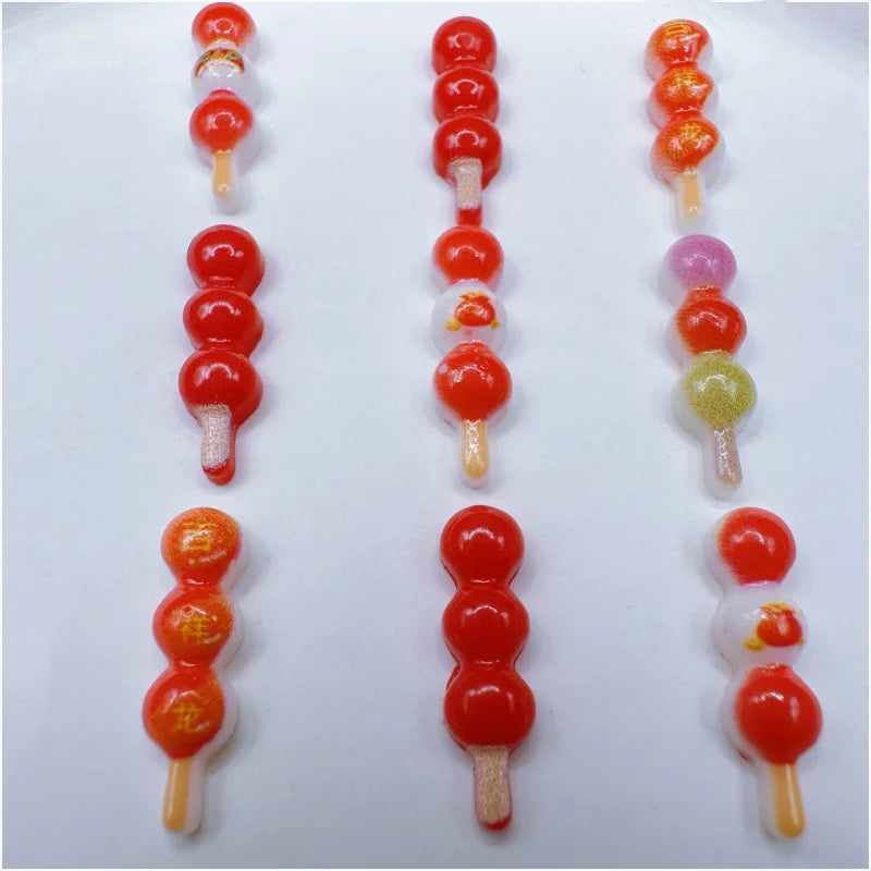 20-Pack 3D Mini Red Cherry Nail Charms Resin Nail Art Decorations for DIY Manicure