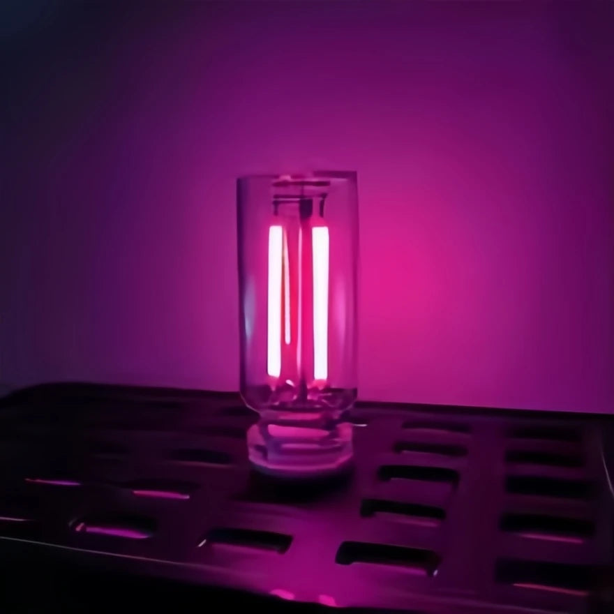 USB Touch LED Glass Night Light – Dimmable Ambient Lamp for Bedroom, Car & Camping