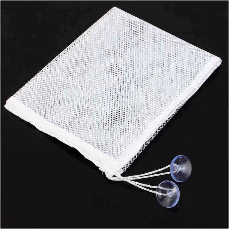 Baby Bath Toy Organizer Mesh Storage Bag with Strong Suction Cups, White — 35 x 45 cm (13.8 x 17.7 in)
