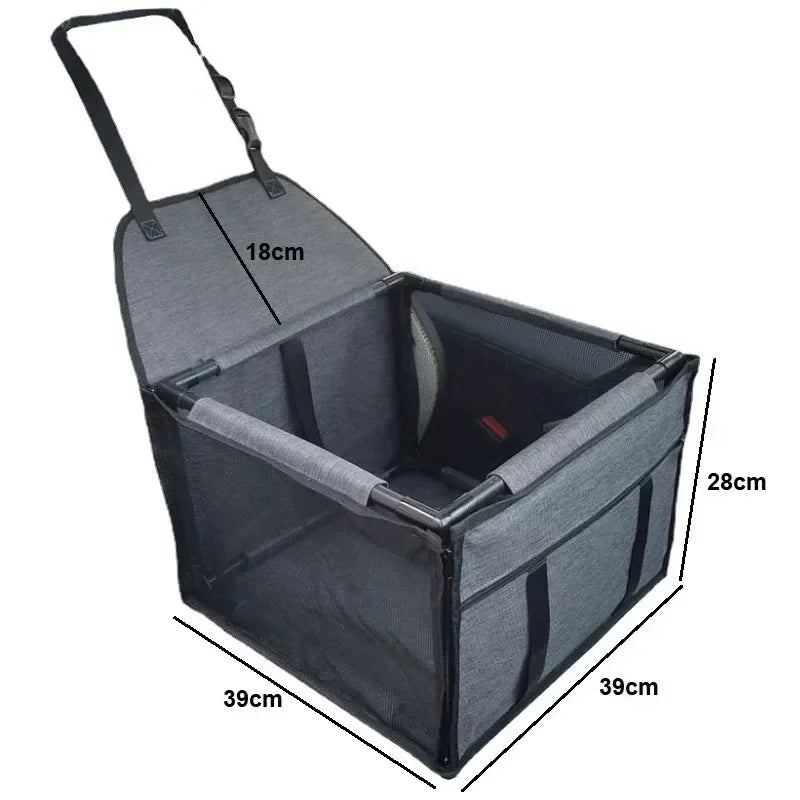 Waterproof Travel Dog Car Seat Hammock – Pet Carrier for Small & Medium Dogs (15.4 x 15.4 x 10.6 in / 39 x 39 x 27 cm)