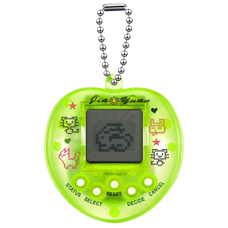 Retro Virtual Pet Handheld Game Console – Tamagotchi-Style Electronic Pets Keychain, Multilingual