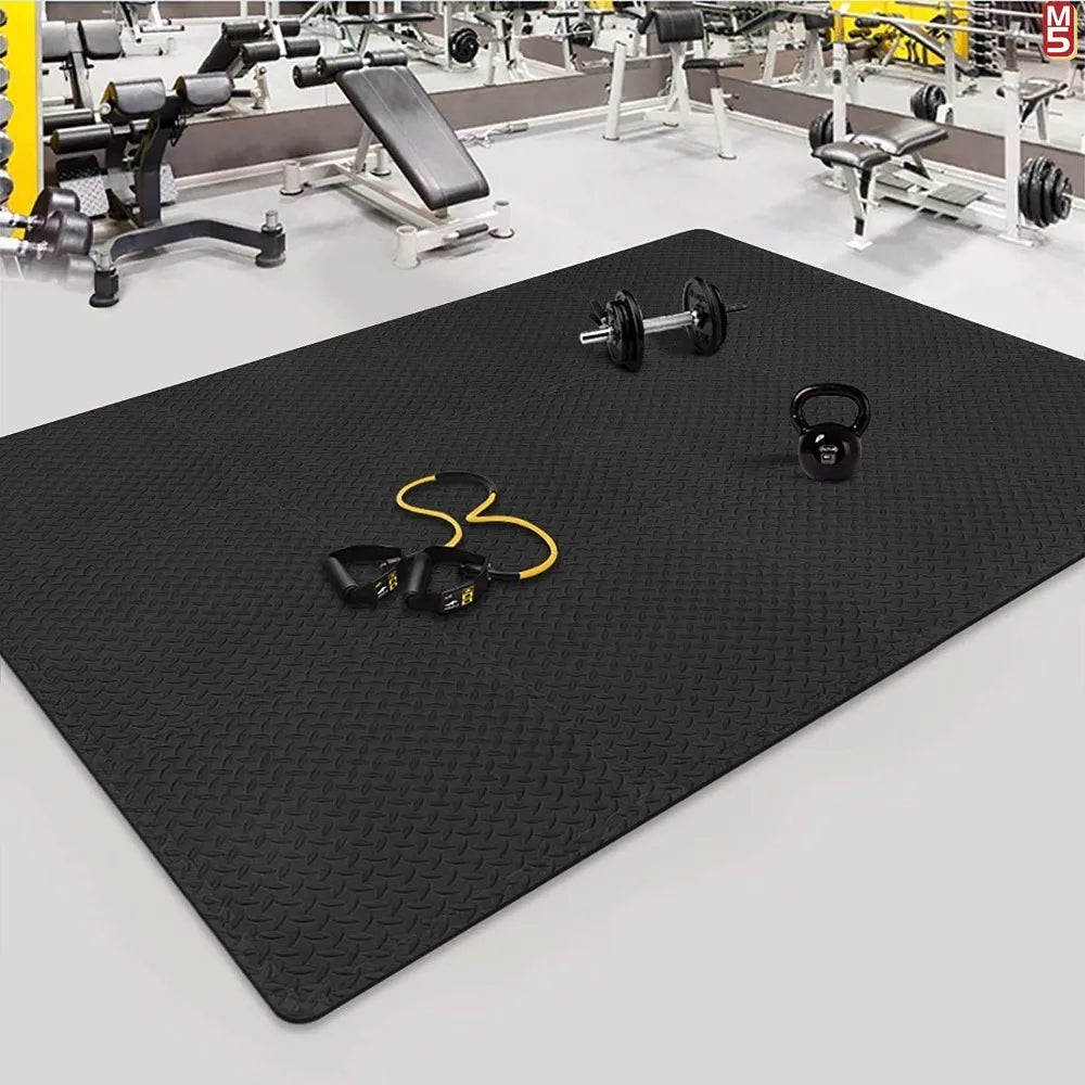 EVA Foam Interlocking Puzzle Exercise Mat Non-Slip Acupressure Massage Floor Tiles for Home Gym Playroom Garage