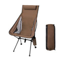 Portable Folding Camping Chair with Headrest – Lightweight Aluminum Alloy Travel & Fishing Chair