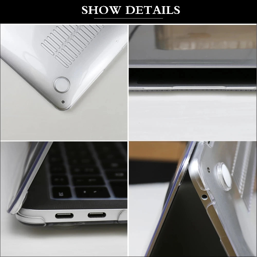 Protective PC Hard Shell Laptop Case and Sleeve for MacBook Air and Pro Fits 13/13.6/14/15/16-inch (33/34.5/35.6/38.1/40.6 cm)