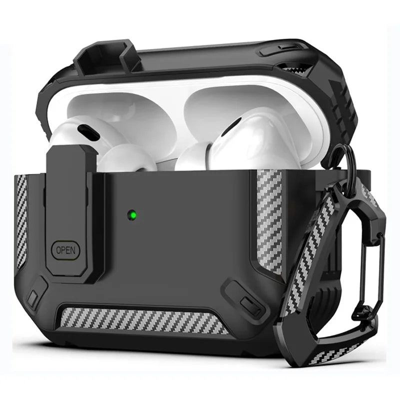 Security Lock Shockproof Silicone Case for Wireless Pro Earbuds – Protective Earphone Cover