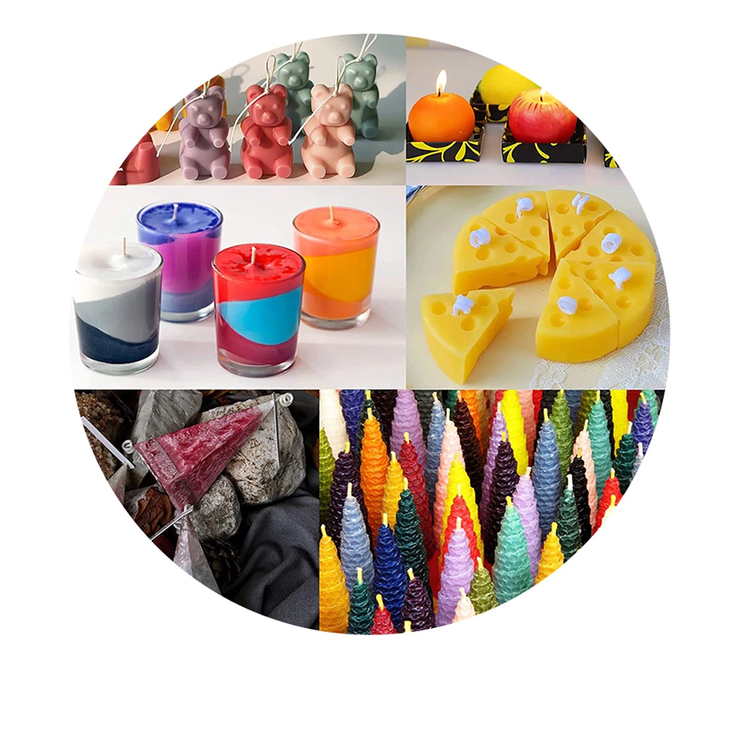33-Color Liquid Candle Dye Set 5 ml Bottles Non-Toxic Soy Wax Pigments for Candle & Soap Making