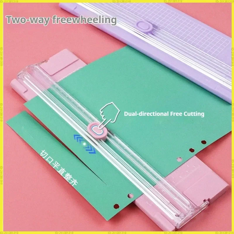 Mini Portable A4 Paper Trimmer – Manual Plastic Photo & Craft Cutter for Office and DIY