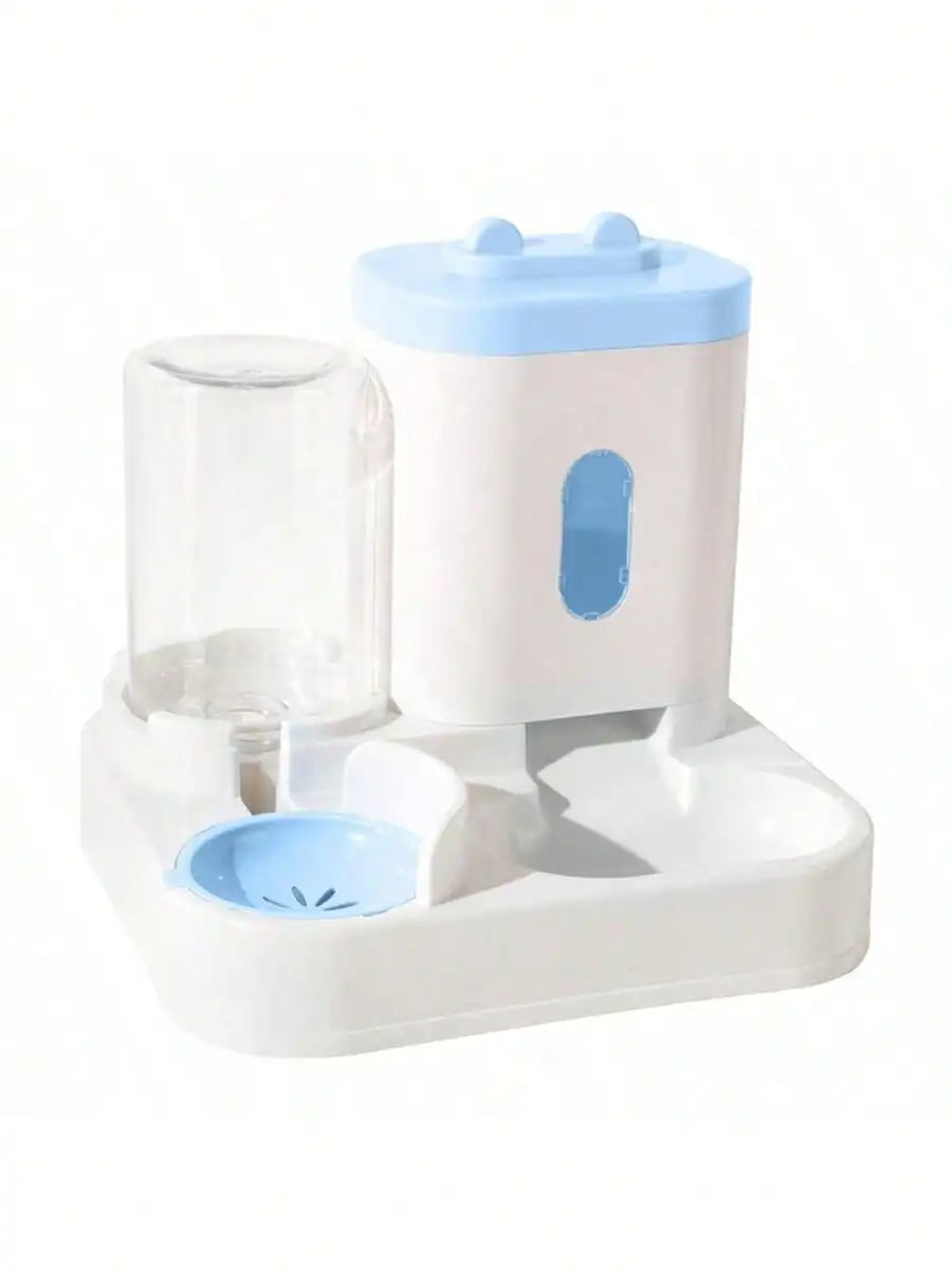 1-Pack Automatic Gravity-Fed Cat Water Dispenser & Feeder - Spill-Proof Large Capacity One-Piece Design