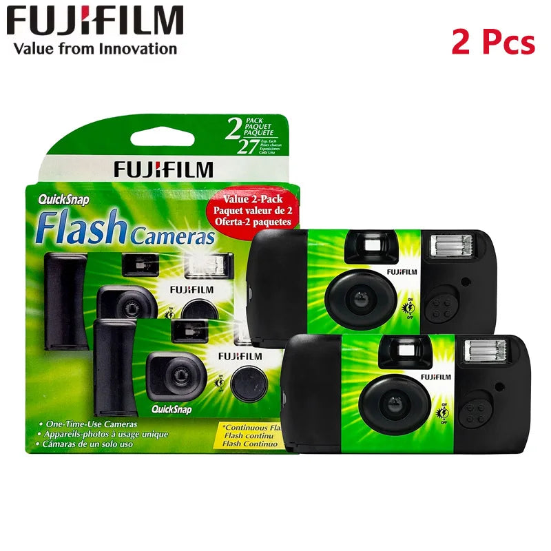 1-5 Pack Disposable 35mm Film Camera ISO 400, Single-Use with Built-In Flash, 27 Exposures