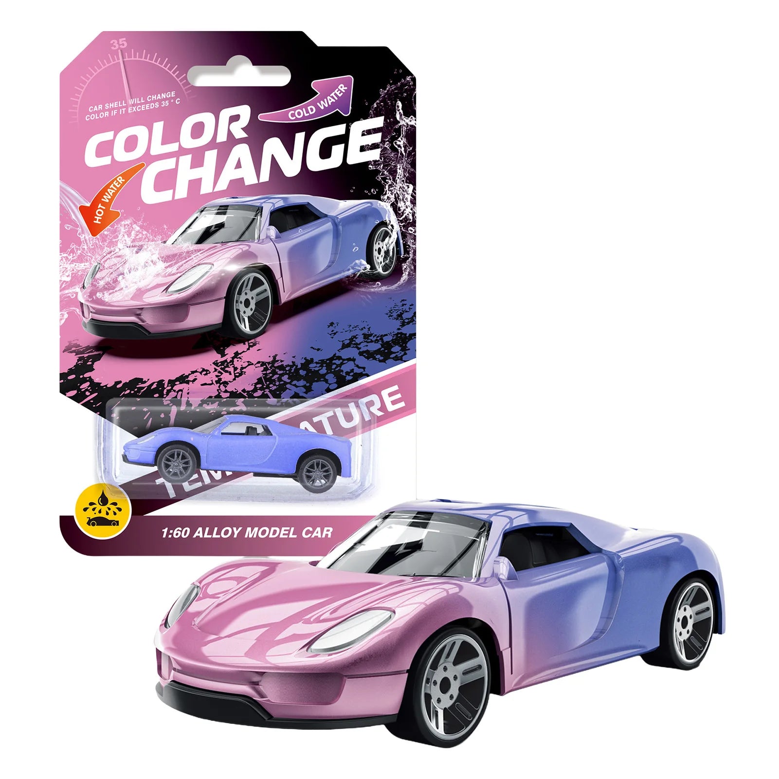 Alloy Color-Changing Off-Road Racing Car Toy with LED Lights, Die-Cast Inertial Kids Vehicle