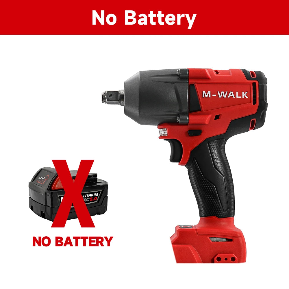Mid-Torque Cordless Impact Wrench 18V Brushless 1300 N·m High-Speed Electric Power Tool for Car & Truck Repair