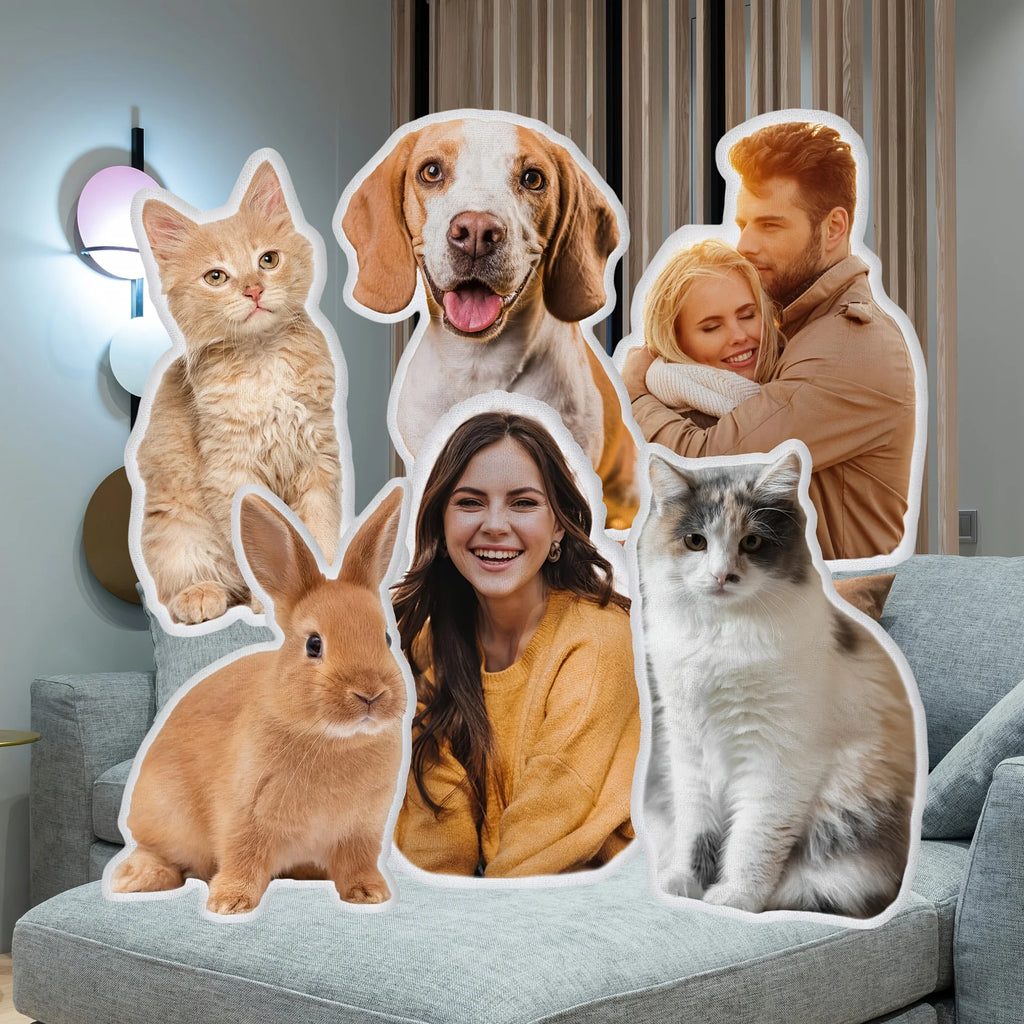 Customizable Photo Plush Pillow, Personalized Pet Photo Cushion, Memory Plush Keepsake