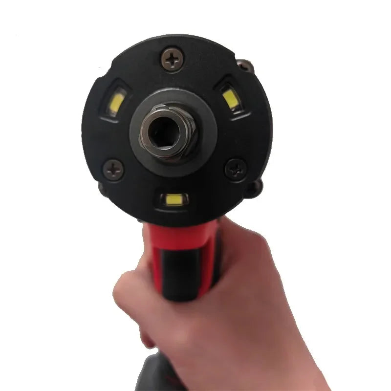Brushless 500 N·m 1/2-Inch (12.7 mm) Impact Wrench Cordless Electric Driver 4-Gear Compatible with 18V Li-ion Battery